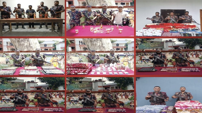 যশোর সীমান্তে বিজিবির অভিযান: আসামিসহ মাদক ও চোরাচালানী মালামাল আটক