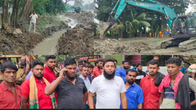 বেনাপোল কাস্টমস হাউসে আবারও  জলবদ্ধতা সৃষ্টি : দ্রুত ড্রেনের খনন কাজ শুরু