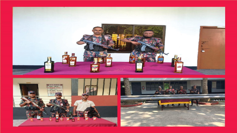 বেনাপোলে বিজিবির অভিযানে তিন লক্ষ ঊনসত্তর হাজার টাকার মাদকদ্রব্য ও চোরাচালান পণ্য আটক