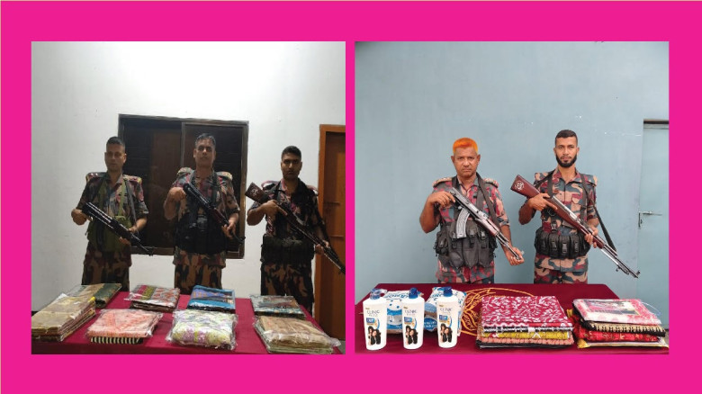 বেনাপোলে বিজিবির অভিযানে চার লক্ষ সাতানব্বই হাজার টাকার চোরাচালান পণ্য আটক