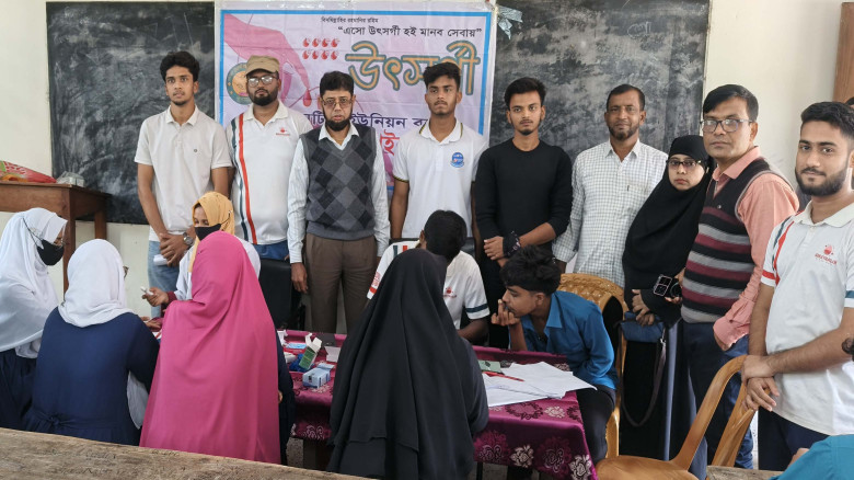 অভয়নগরে উৎসর্গী’র উদ্যোগে ব্লাড গ্রুপিং ক্যাম্পেইন