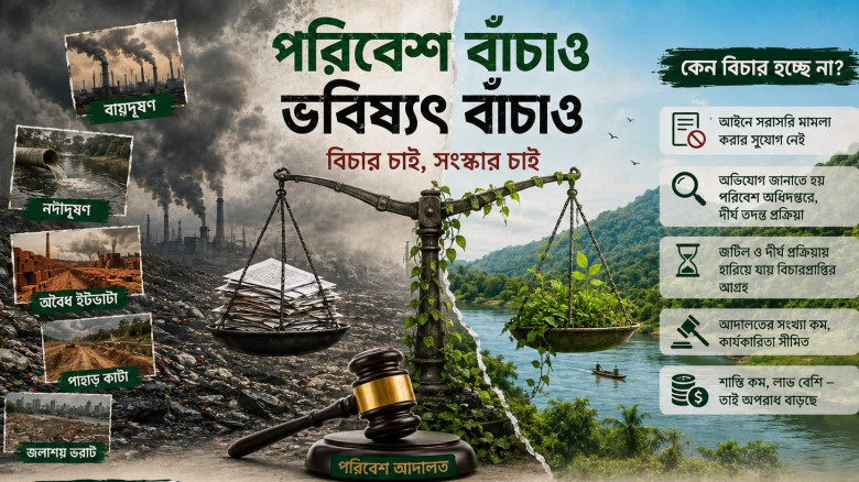 পরিবেশগত অপরাধ বাড়ছে, বিচার মিলছে না: সংস্কারের অপেক্ষায় পরিবেশ আদালত
