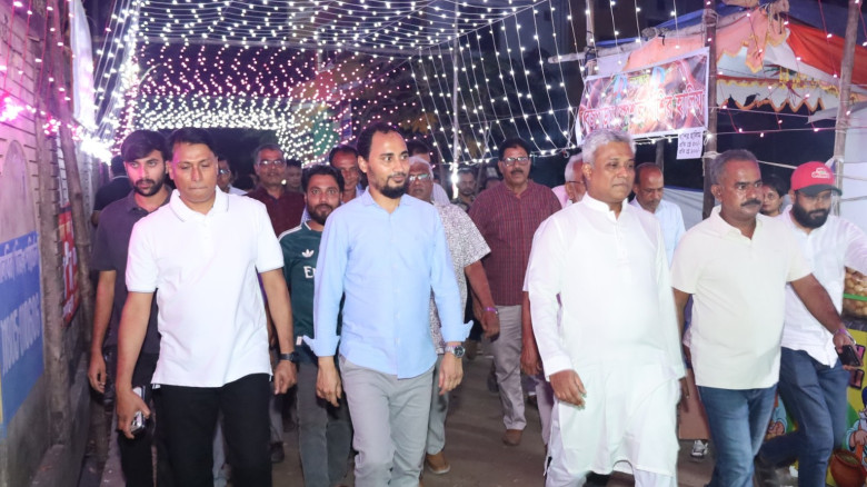 যশোরে মন্দিরে মন্দিরে পূজার শুভেচ্ছা জানালেন বিদ্যুৎ প্রতিমন্ত্রী