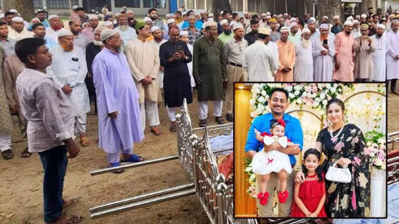 ১১ দিন পর মণিরামপুরে পৌঁছাল মরদেহ, একই সারিতে দাফন হলো চারজনের